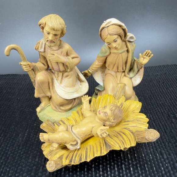 Fontanini Simonetti Holy Family Nativity Italy Depose Plastic Mary Joseph Jesus - Picture 11 of 11